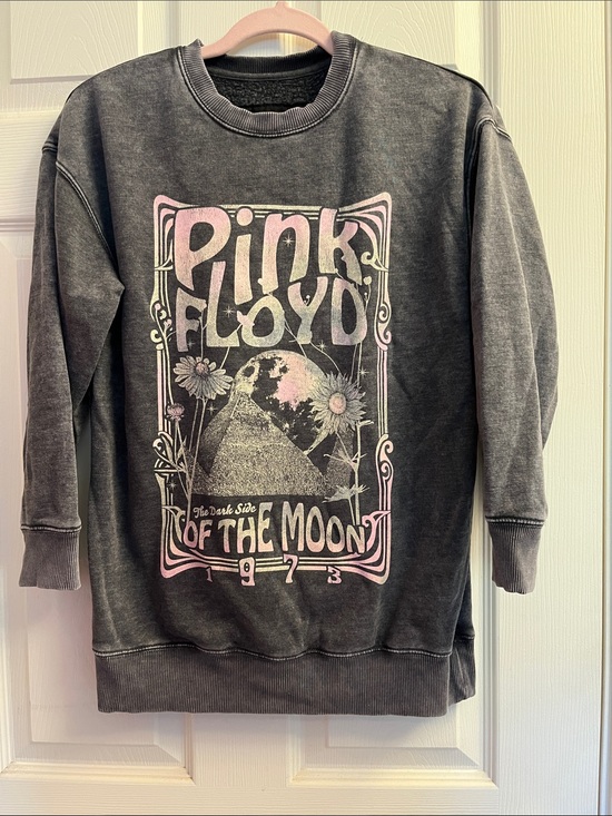 Pink Floyd Tops - Pink Floyd Women’s Pullover Sweatshirt in Charcoal with Pink Graphic Large